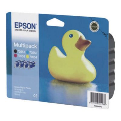 Epson Duck T0556 Ink Cartridge, Black, Cyan, Magenta, Yellow Multipack, C13T05564010